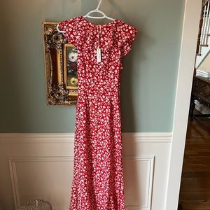 Max studio red wrap dress brand new with tags size xs